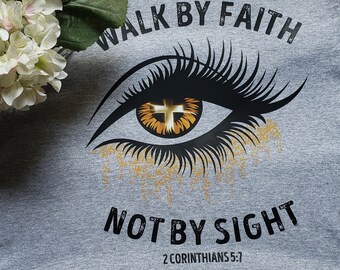 Walk By Faith Graphic Tee, christliches Schrift-Hemd