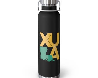 Xavier University of Louisiana Inspired 20oz Vacuum Insulated Bottle  HBCU Tumbler XULA Alumni & Student Gift Hot Cold Drink Bottle