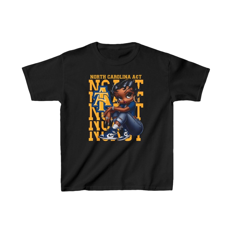 NCAT Aggies North Carolina AT Universität Kids Heavy Cotton ™ T-Shirt Bild 2