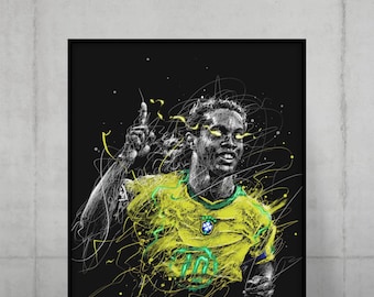 Electric Samba | Brazil Soccer Statement Art | Art by the Andersons