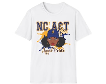Camiseta NCAT Aggies, orgullo HBCU, North Carolina AT, unisex Softstyle
