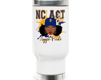 Taza de viaje de la Orden de la Estrella de Oriente de 414 ml (14 oz) con asa de acero inoxidable.