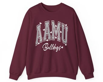 AAMU Bulldogs Sweatshirt, Alabama A&M University, Unisex Crewneck