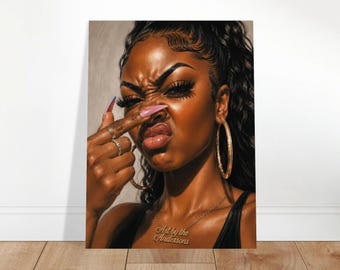 Funny Black Woman Bathroom Wall Art – Who Didn’t Spray?