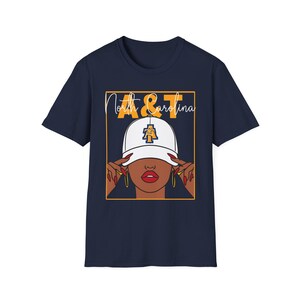 NCAT Aggies North Carolina AT Unisex Softstyle T-Shirt for College Students and Alumni, HBCU Pride Tee, Black History Month Shirt, 画像 2