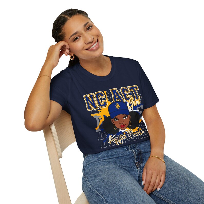 NCAT Aggies T-Shirt, HBCU Pride, North Carolina AT, Unisex Softstyle image 8