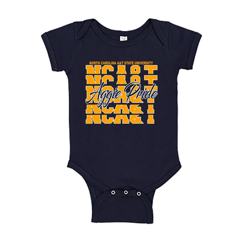 NCAT Aggie Pride Youth Shirt, North Carolina A T T-Shirt, HBCU Pride Tee, Aggie Alumni Gift, Blue College Homecoming Shirt Onesie