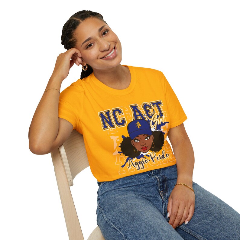 NCAT Aggies T-Shirt, HBCU Pride, North Carolina AT, Unisex Softstyle image 7