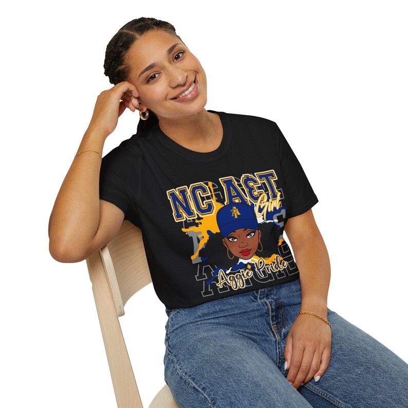 NCAT Aggies T-Shirt, HBCU Pride, North Carolina AT, Unisex Softstyle image 6