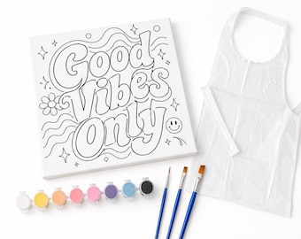Good Vibes Only Retro Paint Kit | Creative Craft Activity Gift