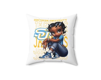 Southern University Jaguars Pillow | Spun Polyester Square Pillow