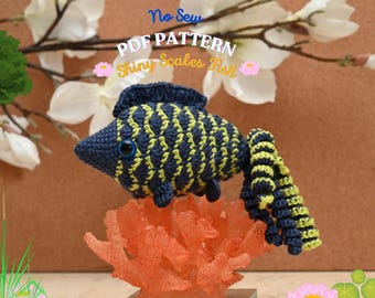 Fish Crochet Pattern | No Sew Scale Amigurumi Plushie PDF