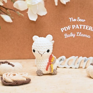 Llama No Sew Crochet Pattern, Llama crochet pattern, No Sew Amigurumi Crochet Patterns, Crochet Pattern, Plushie Pattern, Llama Amigurumi