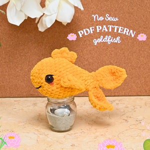Patrón de pez dorado a crochet sin costura, pez dorado a crochet, patrón de pez a crochet, patrones de amigurumi a crochet sin costura, patrón de crochet, patrón de peluche