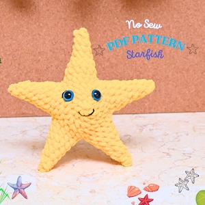 Peluche a forma di stella marina/Stella senza cuciture all&#39;uncinetto, modello all&#39;uncinetto per stelle marine, modelli all&#39;uncinetto amigurumi senza cuciture, modello all&#39;uncinetto, modello di peluche