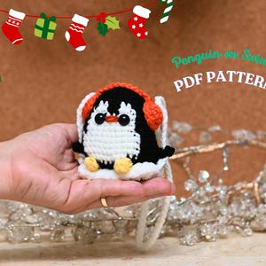 Penguin Swing Crochet Pattern: Christmas Car Hanging (PDF Pattern)
