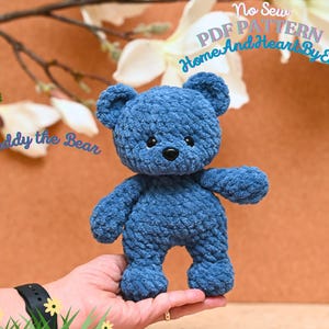 Teddy Bear No Sew Crochet Pattern, Bear crochet pattern, No Sew Amigurumi Crochet Patterns,Crochet Pattern, Plushie Pattern, Teddy Crochet