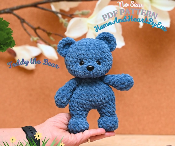 No Sew Teddy Bear Crochet Pattern: Amigurumi Plushie (PDF Pattern) Clothes Included