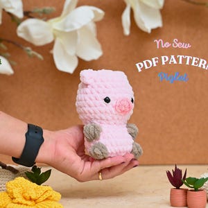 No Sew Crochet Pig Pattern: Amigurumi Plushie (PDF Pattern)