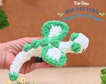 Sleepy Dragon Crochet Pattern: No Sew Plushie (PDF Pattern)