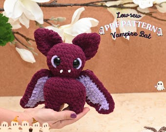 Vampire Bat Crochet Pattern, Halloween Amigurumi (PDF Pattern)