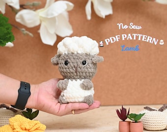 Nr Sew häkeln Schaf-Muster: Amigurumi Plushie (PDF-Muster)