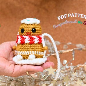 Gingerbread Swing Crochet Pattern, Christmas Joy Swing Crochet Pattern, Christmas Car Hanging Crochet Pattern, Holiday Crochet Pattern