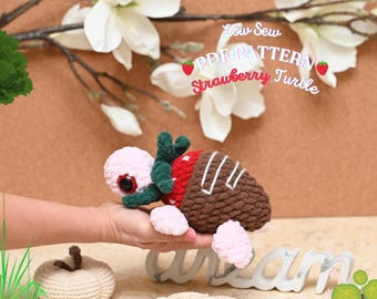 Modèle au crochet fraise et tortue chocolat : Amigurumi facile (Modèle PDF)
