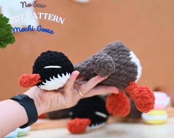 Goose Crochet Pattern | No Sew Shelf Goose Amigurumi PDF