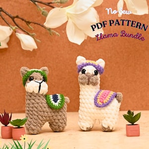 No Sew Llama Amigurumi Crochet Pattern: 2-in-1 Plushie (PDF Pattern)