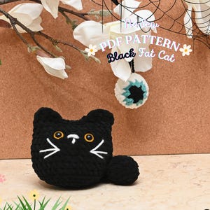 Black Cat No Sew Crochet Pattern, No Sew Amigurumi Crochet Patterns, Handmade Gift, Plushie Pattern, Cute Amigurumi, Crochet Pattern,