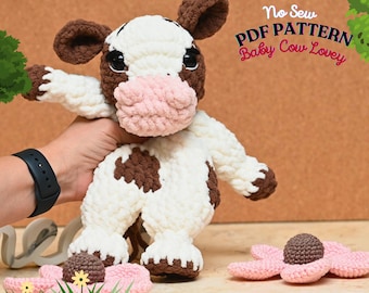 Patrón de vaca de crochet sin costuras: Peluche Clara Amigurumi (Patrón PDF)