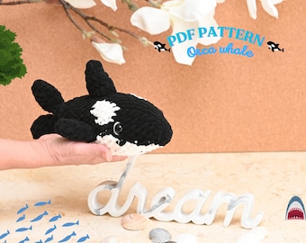 Orca Crochet Pattern: Low Sew Amigurumi (PDF Pattern)