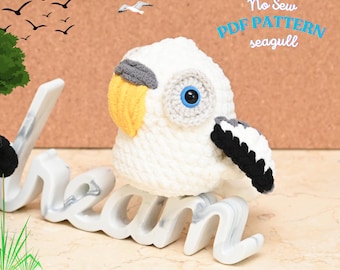 No Sew Seagull Crochet Pattern: Amigurumi Plushie (PDF Pattern)