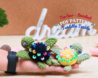Fidget Turtle Häkelanleitung | No Sew Sensory Shell Amigurumi PDF