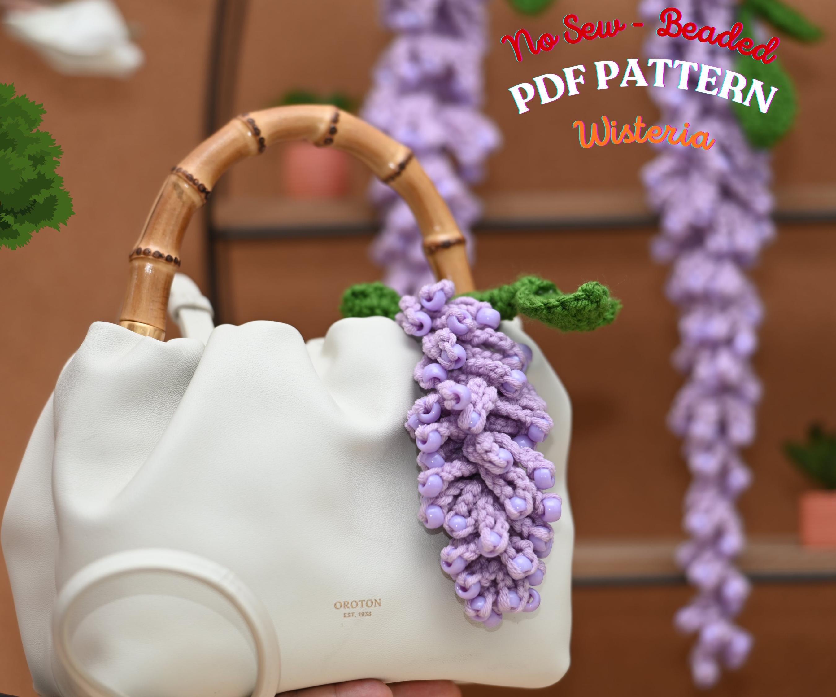 No-Sew Beaded Wisteria Garland and Bag Charm