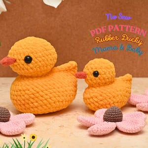 No Sew Rubber Ducky Crochet Pattern: Amigurumi Plushie (PDF Pattern)
