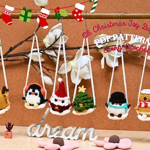 Christmas Swing Crochet Patterns, Oh Christmas Joy Crochet Patterns Bundle,  Christmas Car Hanging Crochet Pattern, Holiday Crochet Patterns