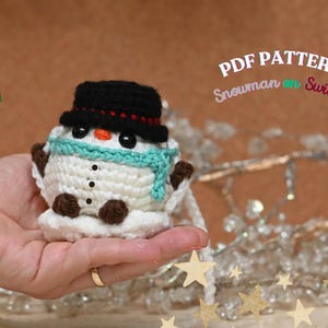 Snowman Swing Crochet Pattern, Christmas Joy Swing Crochet Pattern, Christmas Car Hanging Crochet Pattern, Holiday Crochet Pattern, Ornament