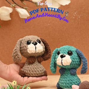Standing Puppy No Sew Crochet Pattern, Dog crochet pattern, No Sew Amigurumi Crochet Pattern, Crochet Pattern,Plushie Pattern, Puppy Crochet