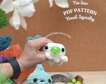 No-Sew Crochet Pattern | Ghost, Mushroom, Jellyfish Plushie | Beginner Friendly (PDF Download)