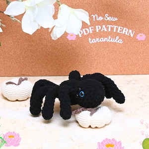 Spider low Sew Crochet Pattern, Spider Crochet, Spider crochet pattern, No Sew Amigurumi Crochet Patterns, Crochet Pattern, Plushie Pattern