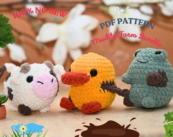 No Sew Farm Animals Crochet Bundle | Amigurumi PDF Pattern