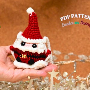 Santa Swing Crochet Pattern, Christmas Joy Swing Crochet Pattern, Christmas Car Hanging Crochet Pattern, Holiday Crochet Pattern, Noel Decor
