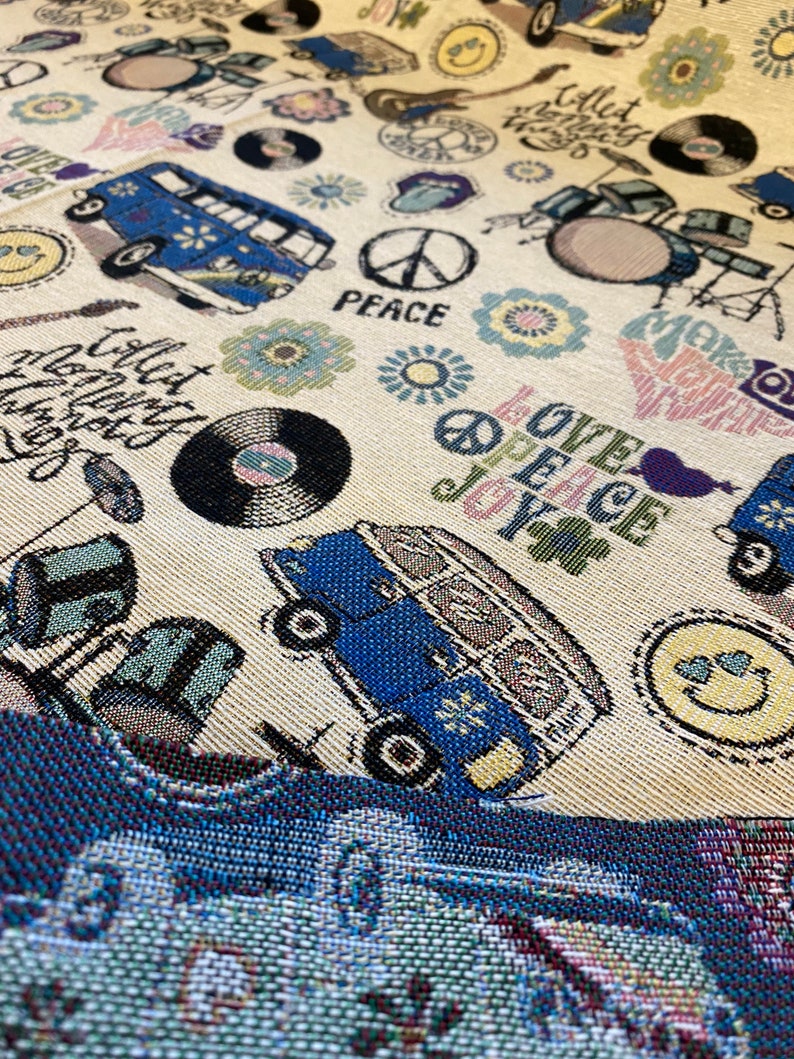 Flower Power Bus Tapestry