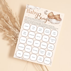 Baby Shower Bingo Game in a Teddy Bear Theme 10 - 20 Players