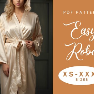 Set Pigiama E Accappatoio In Raso Donna - Kimono Leggero Con Spalline, Corto, Per Sposa, Notte, Loungewear