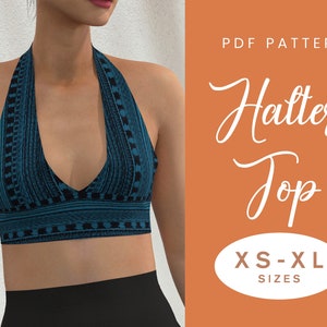 Halter Top Sewing Pattern | XS-XL | Instant Download | Easy Digital PDF