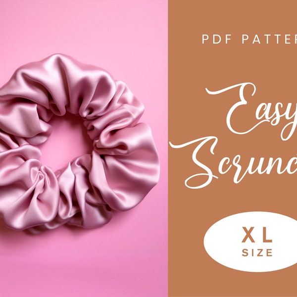 Modèle de couture Scrunchie | Grand Style | Téléchargement instantané | PDF numérique