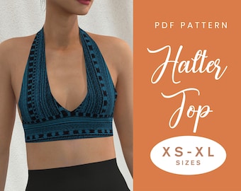 Cartamodello Halter Top / XS-XL / Download istantaneo / PDF digitale facile